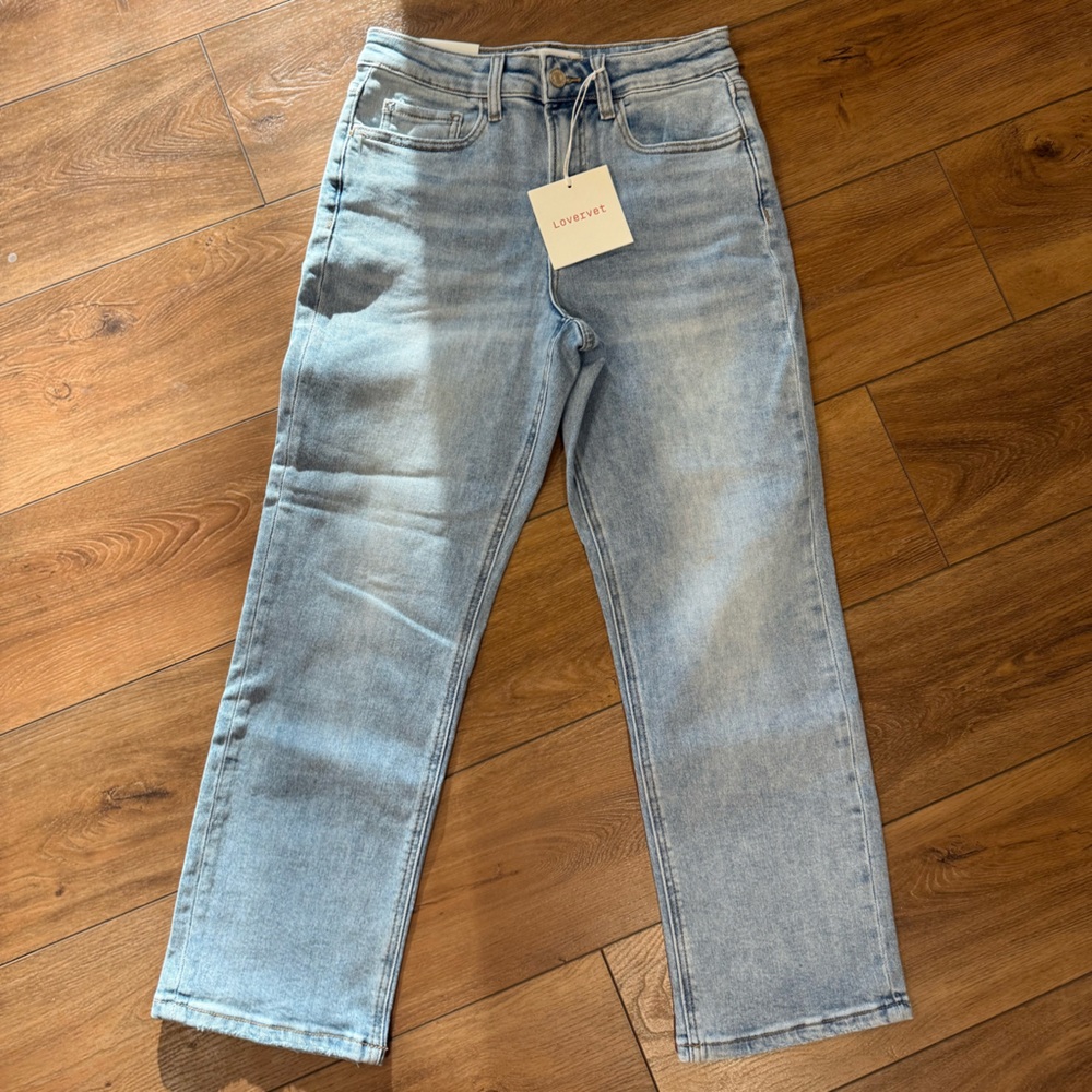Lovevert Light Blue Women's Straight Jeans